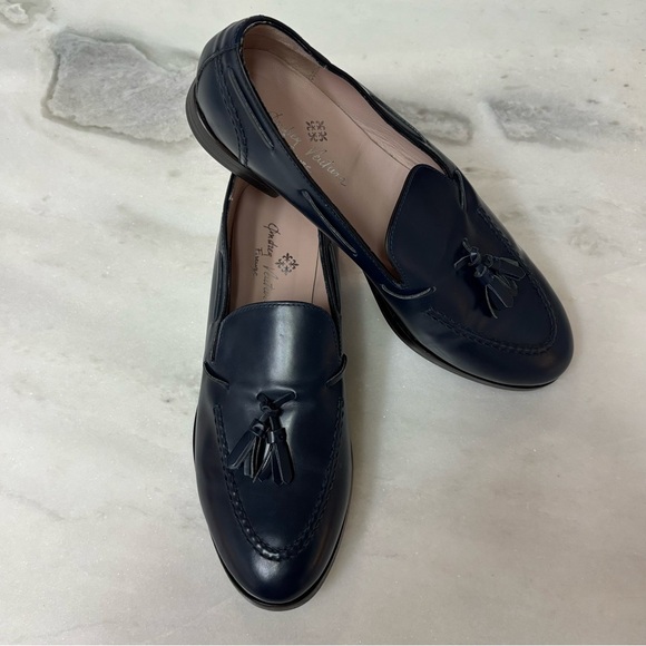 Andrea Ventura Firenze Blue Leather Tassel Loafers Men’s 40 Luxury Italy